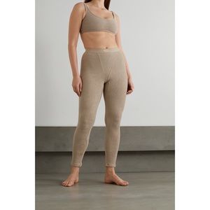 NEW SKIMS Terry Cotton Blend Leggings High Rise Desert 2X